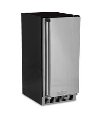 15" Clear Ice Machine - Solid Stainless Steel Door - Left Hinge