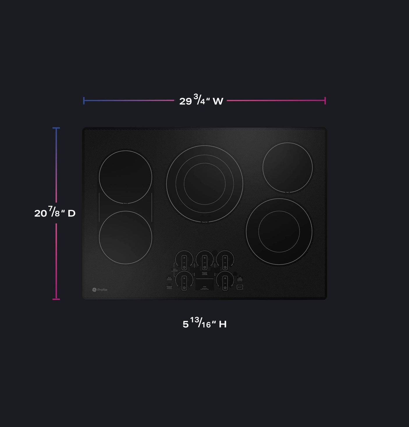 GE Profile™ 30" Built-In Touch Control Electric Cooktop