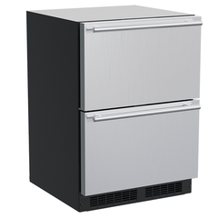 24-In Built-In Refrigerated Drawers with Door Style - Stainless Steel