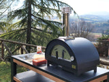 Tabletop 24" x 16" Wood Fired Pizza Oven Carbona (Black)