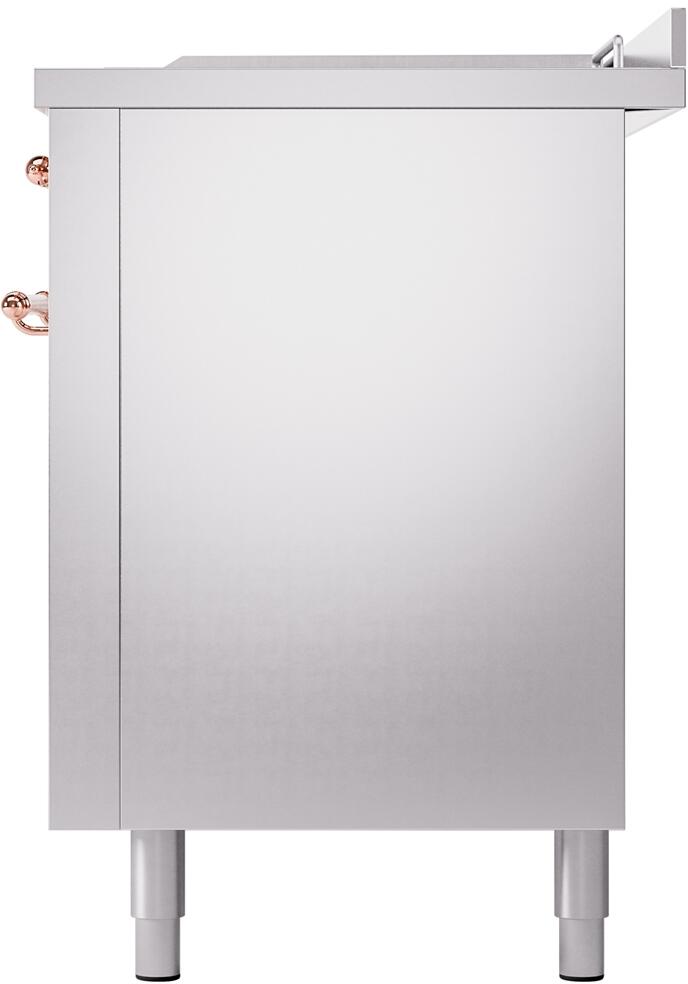 Nostalgie II 60 Inch Dual Fuel Liquid Propane Freestanding Range in Stainless Steel with Copper Trim