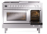 Professional Plus II 48 Inch Dual Fuel Liquid Propane Freestanding Range in Stainless Steel with Trim