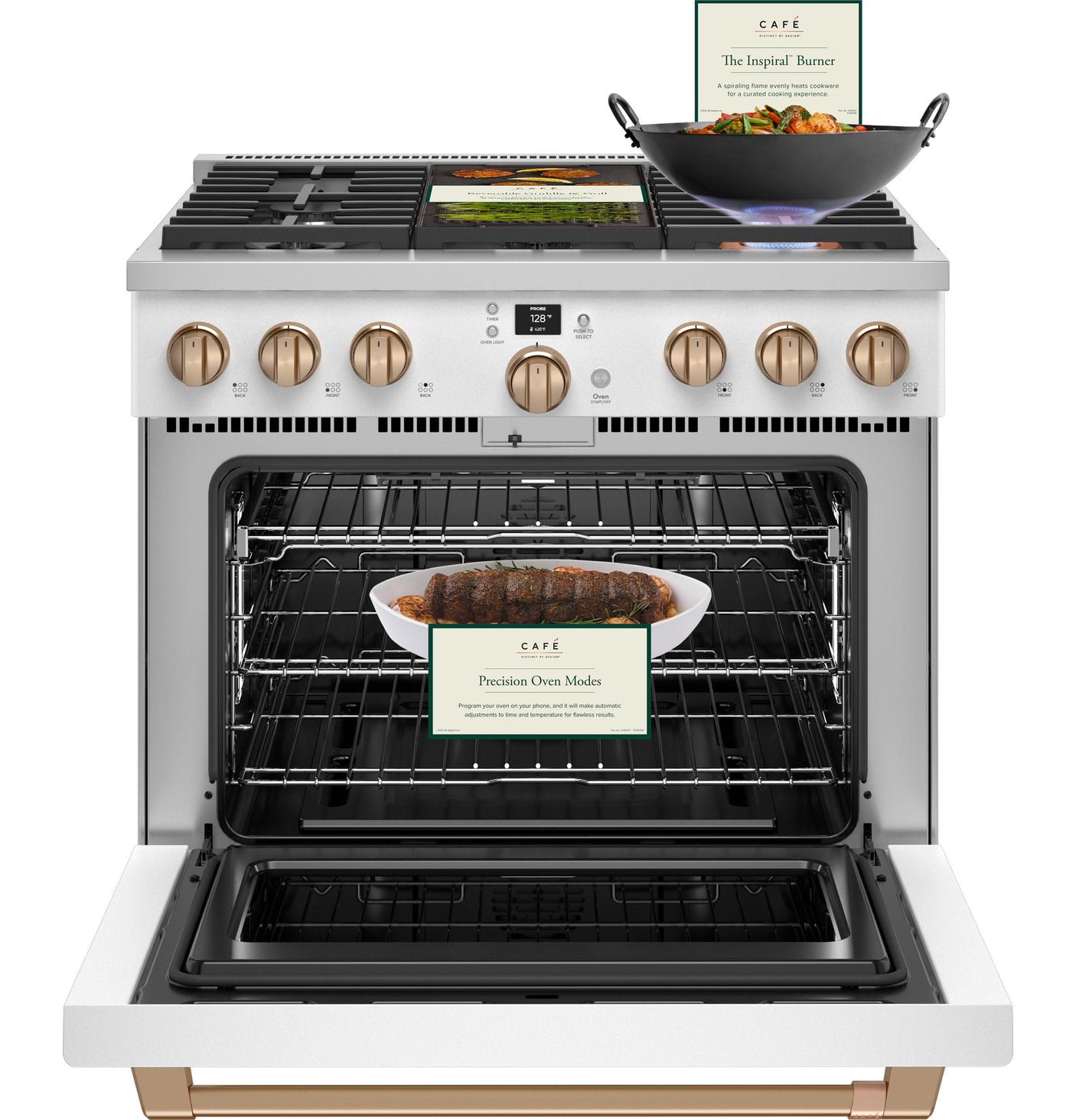 Café™ 36" Smart All-Gas Commercial-Style Range with 6 Burners (Natural Gas)