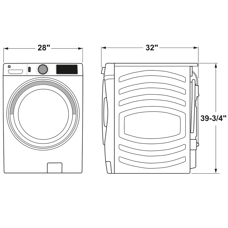 GE® ENERGY STAR 4.8 cu. ft. Capacity Smart Front Load ® Washer with UltraFresh Vent System with OdorBlock™ and Sanitize w/Oxi