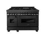 ZLINE 48 in. Black Stainless 6.0 cu. ft. 7 Gas Burner/Electric Oven Range (RAB-BR-48)