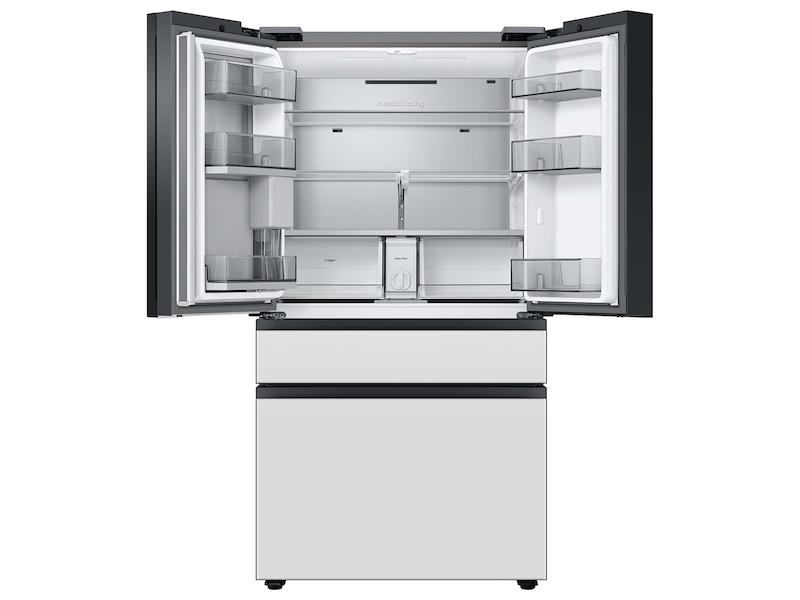 Bespoke 4-Door French Door Refrigerator (29 cu. ft.) with Beverage Center™ in White Glass