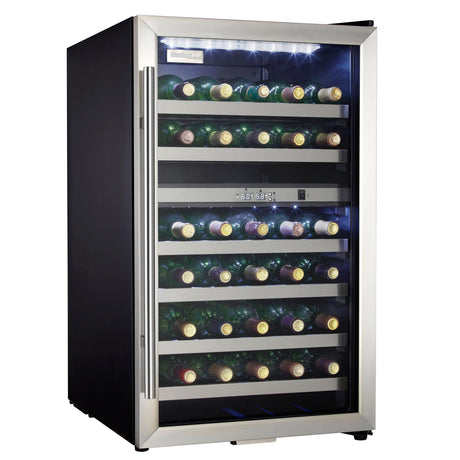 Danby Designer 38 Bottle Free-Standing Wine Cooler in Black Stainless Steel