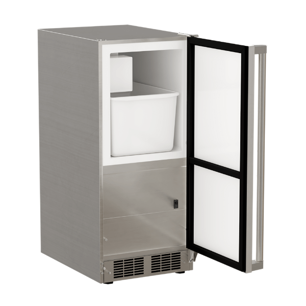 15-In Outdoor Built-In Crescent Ice Machine with Door Style - Stainless Steel