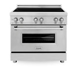 ZLINE 36" 4.6 cu. ft. Induction Range with a 4 Element Stove and Electric Oven in Stainless Steel (RAIND-36) [Color: Blue Gloss]