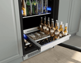 Presrv Wine and Beverage Cooler, 24in, Full Size, SS+Glass, Reversible Door, 2 Zones