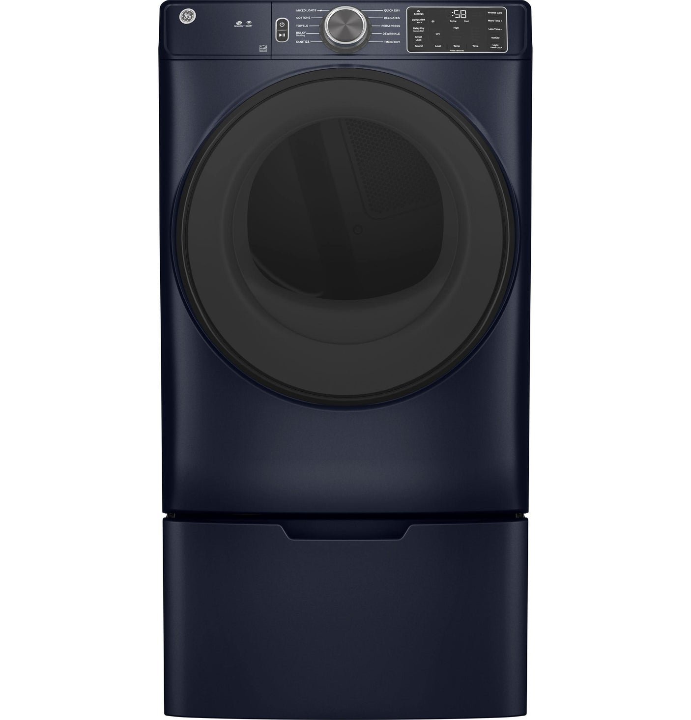 GE® ENERGY STAR® 7.8 cu. ft. Capacity Smart Front Load Electric Dryer with Sanitize Cycle