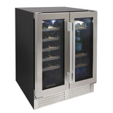 Avanti ELITE Side by Side Wine and Beverage Cooler - Stainless Steel / 19 Bottles / 56 12 oz. Cans