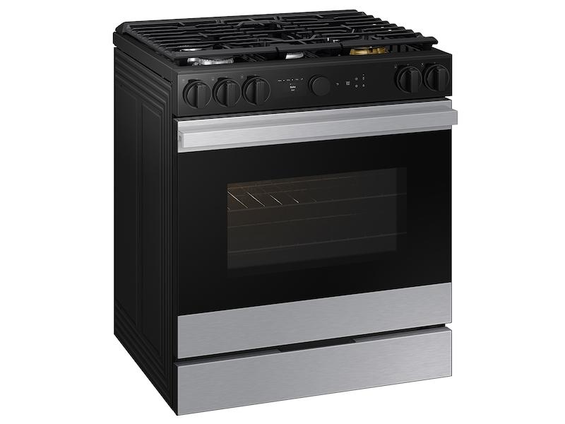 Bespoke 6.0 cu. ft. Smart Slide-In Gas Range with Smart Oven Camera & Illuminated Precision Knobs in Stainless Steel