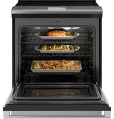 Café™ 30" Smart Slide-In, Front-Control, Induction and Convection Range with In-Oven Camera in Platinum Glass