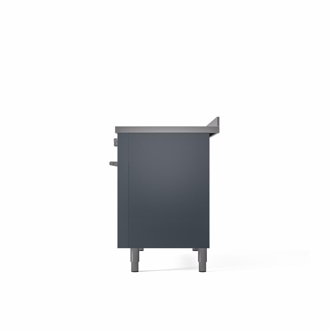 Professional Plus II 48 Inch Electric Freestanding Range in Blue Grey with Trim