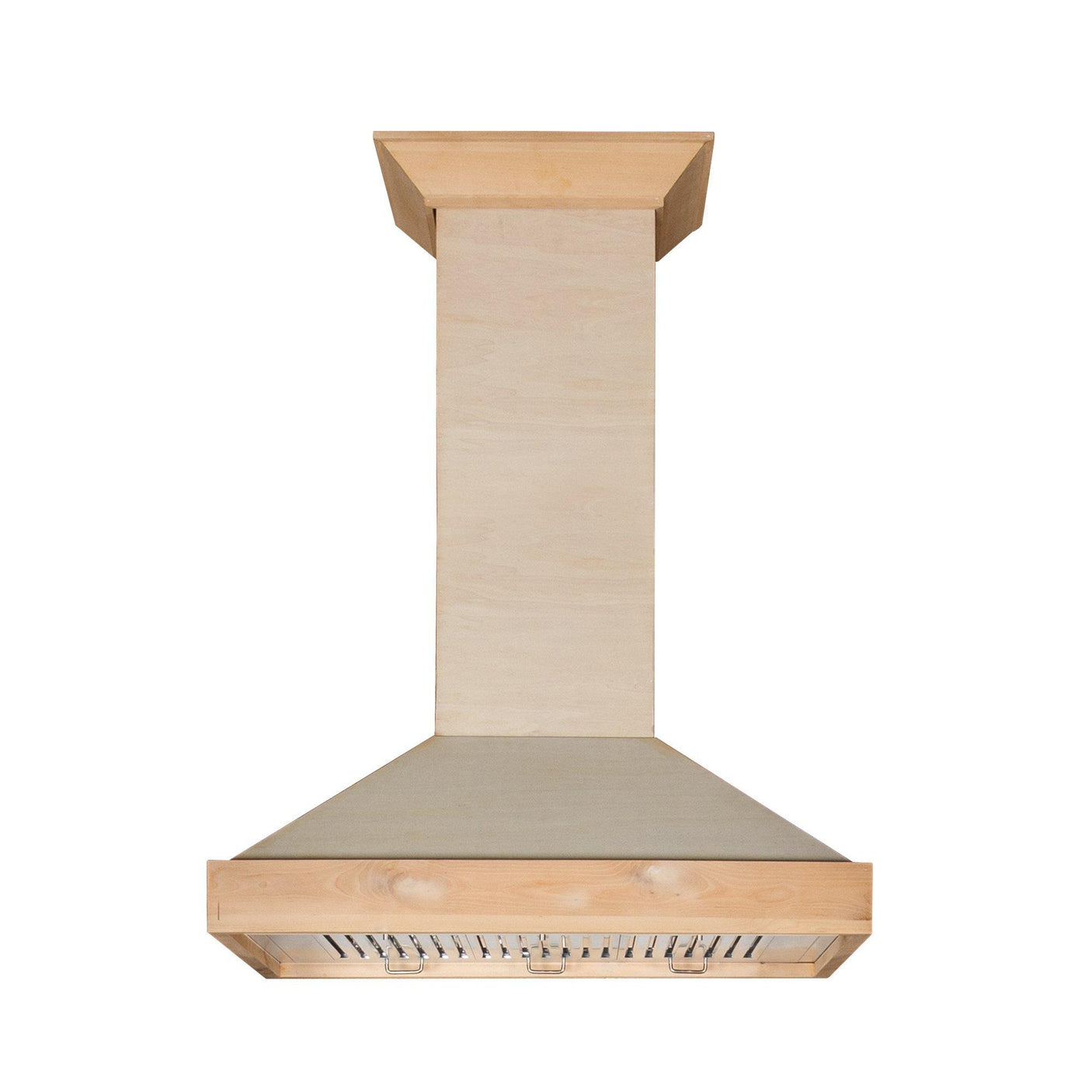 ZLINE Unfinished Wooden Wall Mount Range Hood - Includes Remote Motor (KBUF-RS) [Size: 36 Inch]