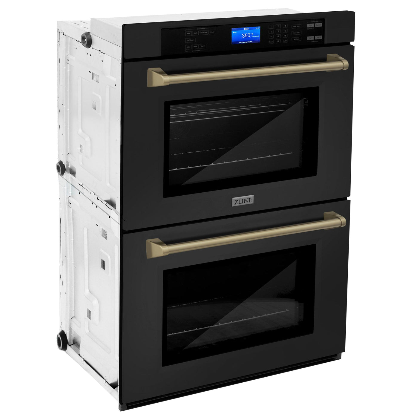 ZLINE 30" Autograph Edition Double Wall Oven with Self Clean and True Convection in Black Stainless Steel (AWDZ-30-BS) [Color: Champagne Bronze]