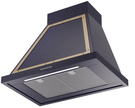 Nostalgie 30 Inch Blue Wall Mount Convertible Range Hood