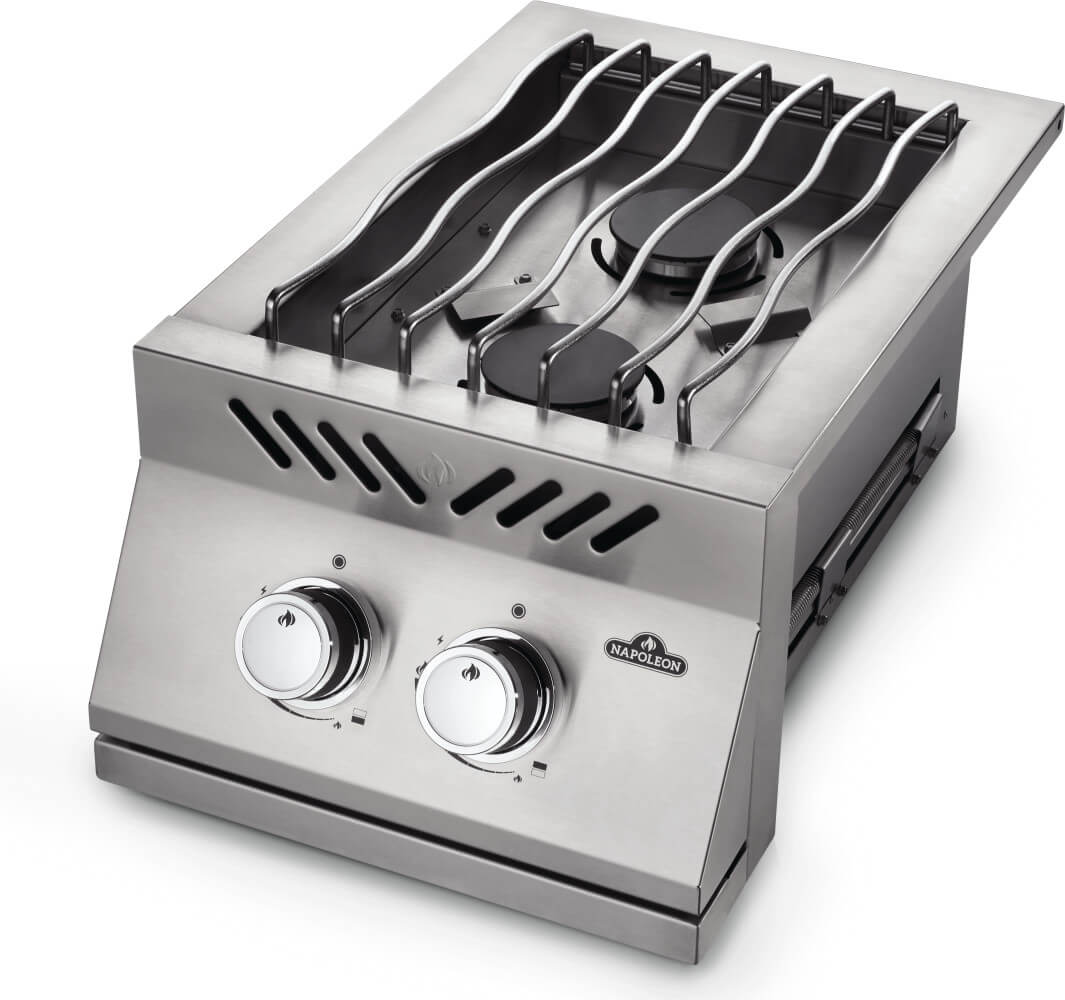 Built-in 500 Series Inline Dual Range Top Burner with Stainless Steel Cover , Propane, Stainless Steel