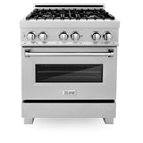 ZLINE 30 in. 4.0 cu. ft. Dual Fuel Range with Gas Stove and Electric Oven in All DuraSnow Stainless Steel with Color Door Options (RAS-SN-30) [Color: DuraSnow Stainless Steel]