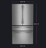 GE Profile™ ENERGY STAR® 28.7 Cu. Ft. Smart Fingerprint Resistant 4-Door French-Door Refrigerator With Dual-Dispense AutoFill Pitcher