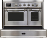 Majestic II 40 Inch Electric Freestanding Range in Stainless Steel with Chrome Trim