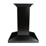 ZLINE Wooden Island Mount Range Hood in Black (KBiCC)