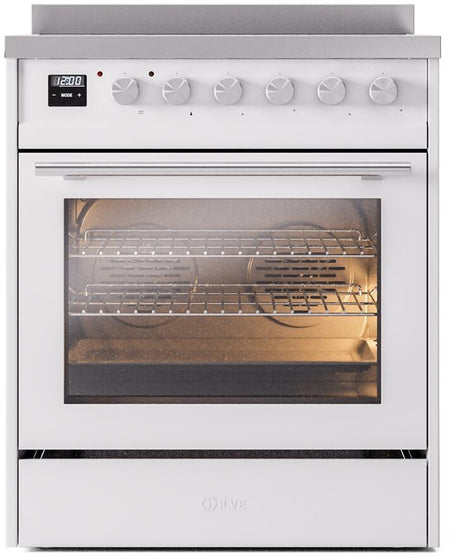 Professional Plus II 30 Inch Electric Freestanding Range in White with Trim