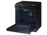 Bespoke 6.0 cu. ft. Smart Slide-In Gas Range with Air Sous Vide & Air Fry in Matte Black Steel