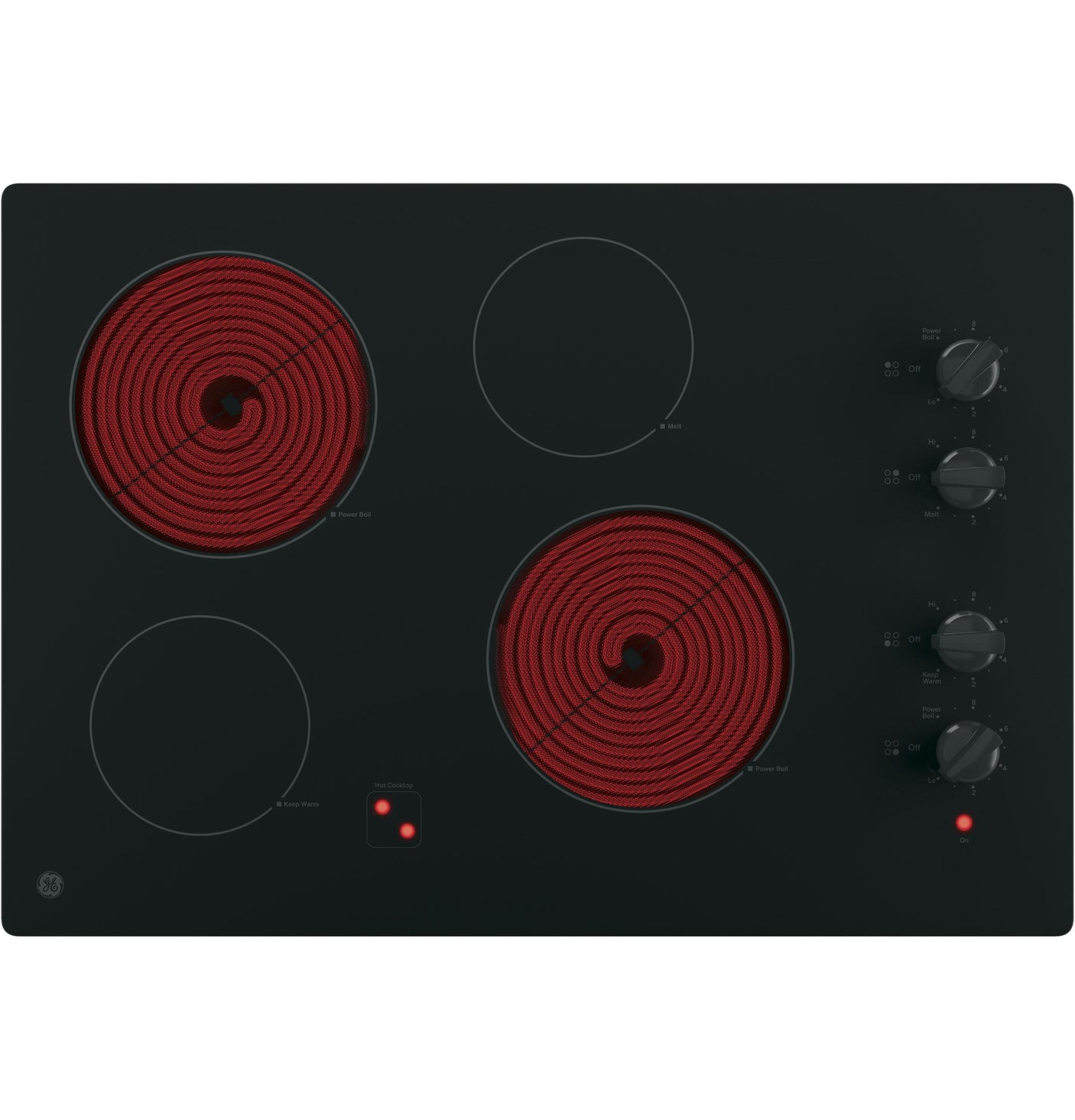 GE® 30" Built-In Knob Control Electric Cooktop