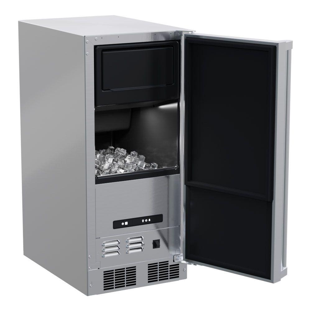 15-In Outdoor Built-In Clear Ice Machine With Factory-Installed Pump with Door Style - Stainless Steel