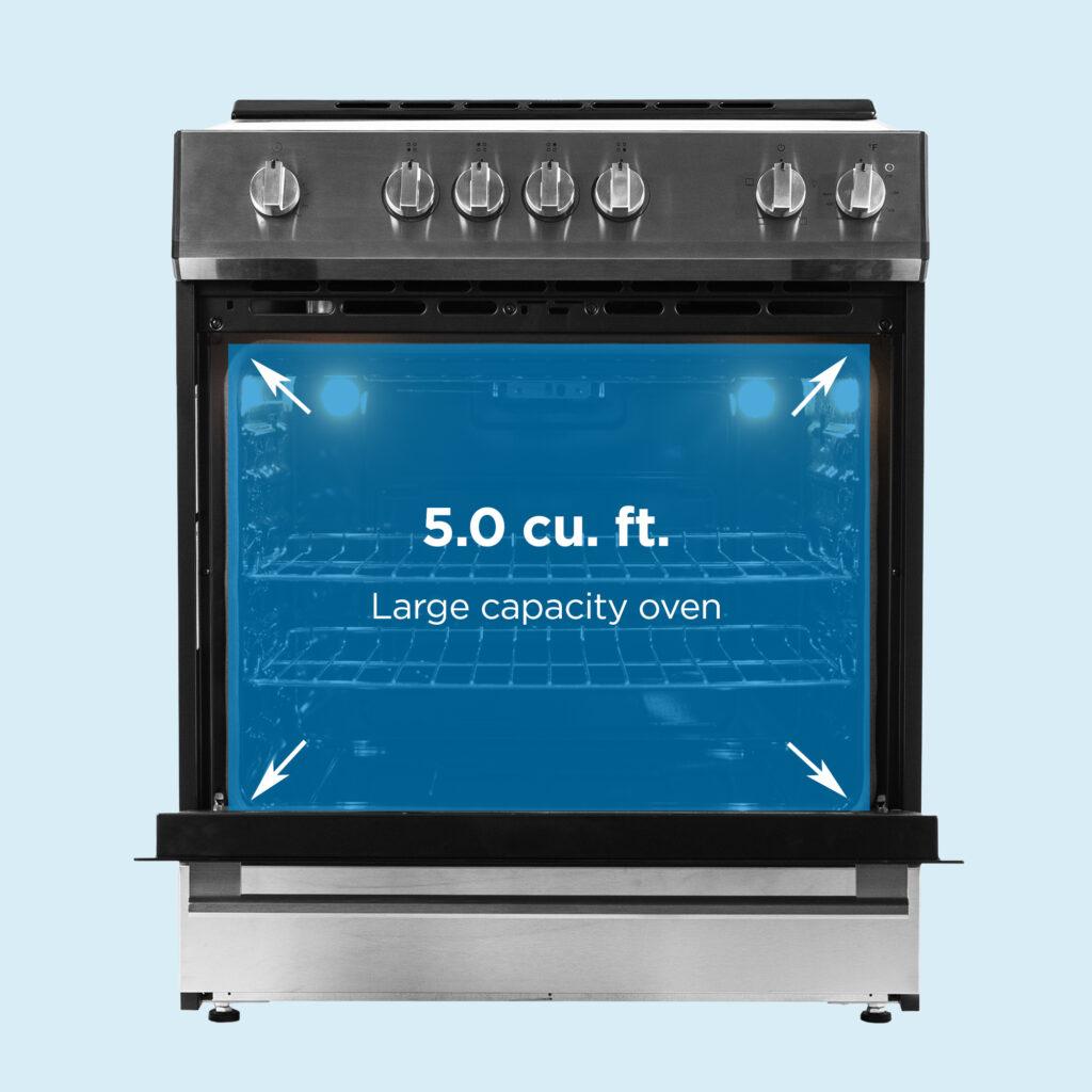 Danby 30"" Slide in Smooth Top Electric Range with Knob Controls in Stainless Steel