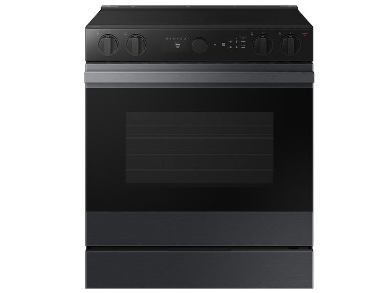 Bespoke 6.3 cu. ft. Smart Slide-In Electric Range with Air Sous Vide & Air Fry in Matte Black Steel