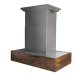 ZLINE Remote Blower Designer Series Wooden Island Mount Range Hood in Butcher Block (681iW-RD/RS)