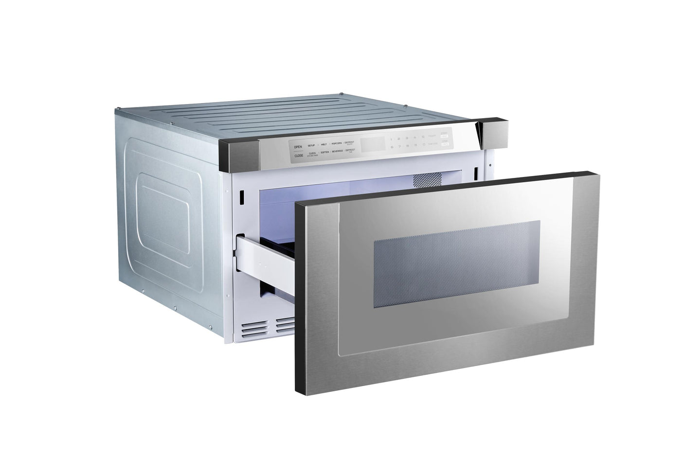 24" Built-In Microwave Drawer - Silver Mirror Finish