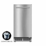 15" Clear Gourmet Ice Maker Fingerprint Resistant Stainless Steel