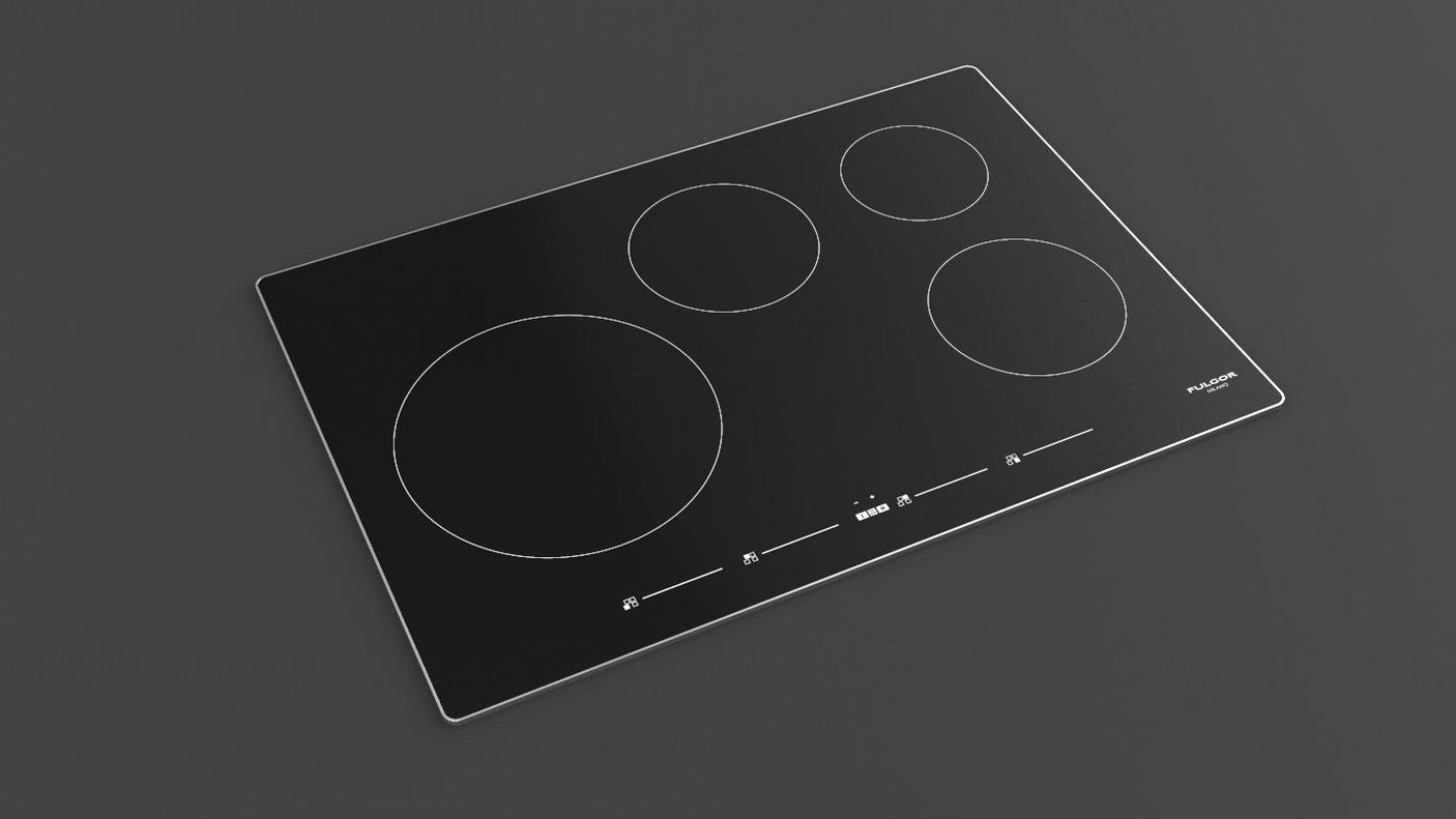 30" INDUCTION COOKTOP WITH BRUSHED ALUMINUM TRIM