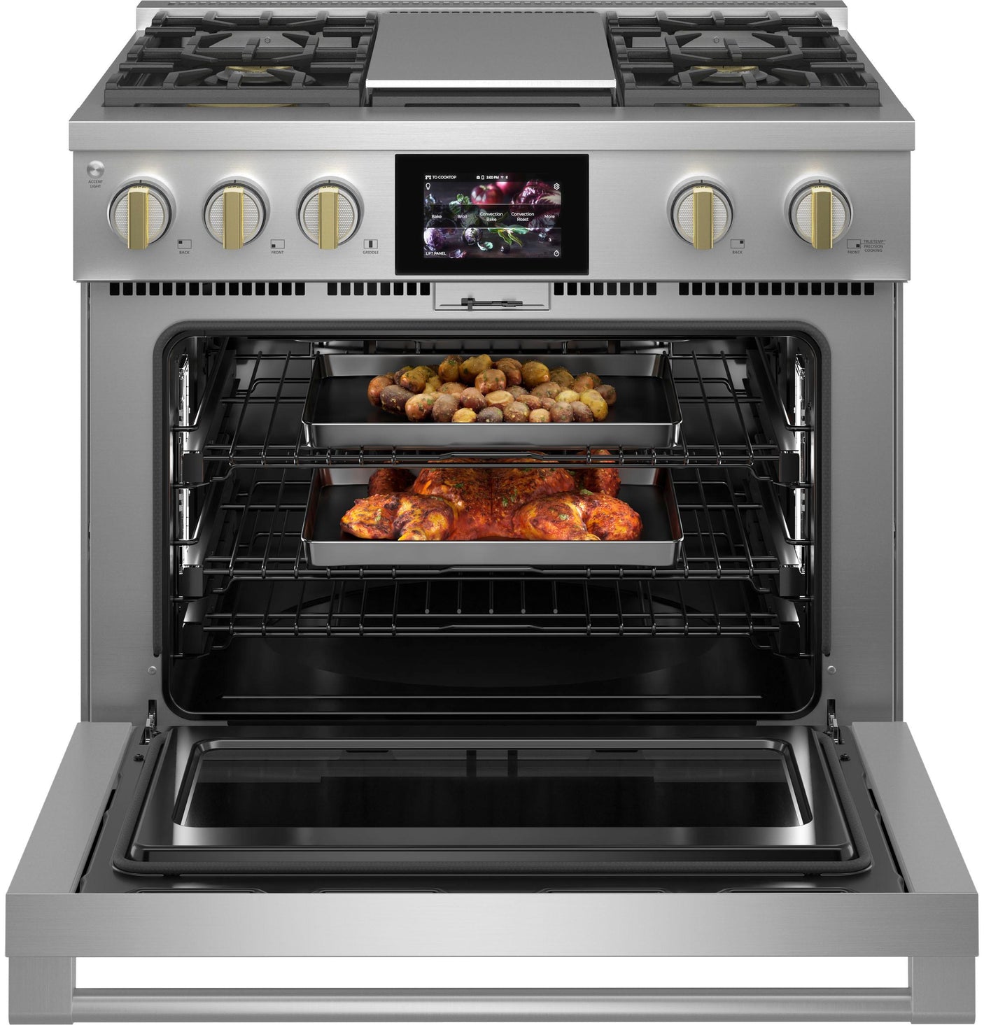 Monogram 36" Dual-Fuel Professional Range with 4 Burners and Griddle