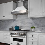 ZLINE DuraSnow Stainless Steel Range Hood With White Matte Shell (8654WM)