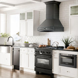 ZLINE Wooden Wall Mount Range Hood in Black - Includes Motor (321CC) [Size: 30 inch]