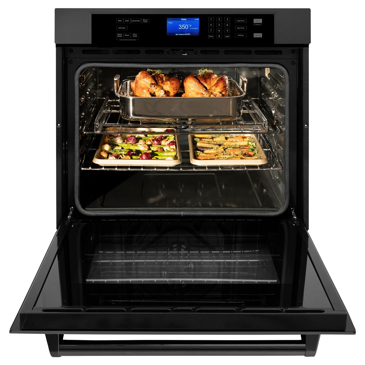 ZLINE 30" Professional Single Wall Oven with Self Clean and True Convection in Stainless Steel (AWS-30) [Color: Black Stainless Steel]