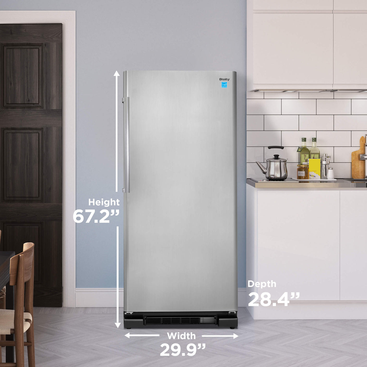 Danby Designer 17.0 cu. ft. Apartment Size Fridge in Stainless Steel Look