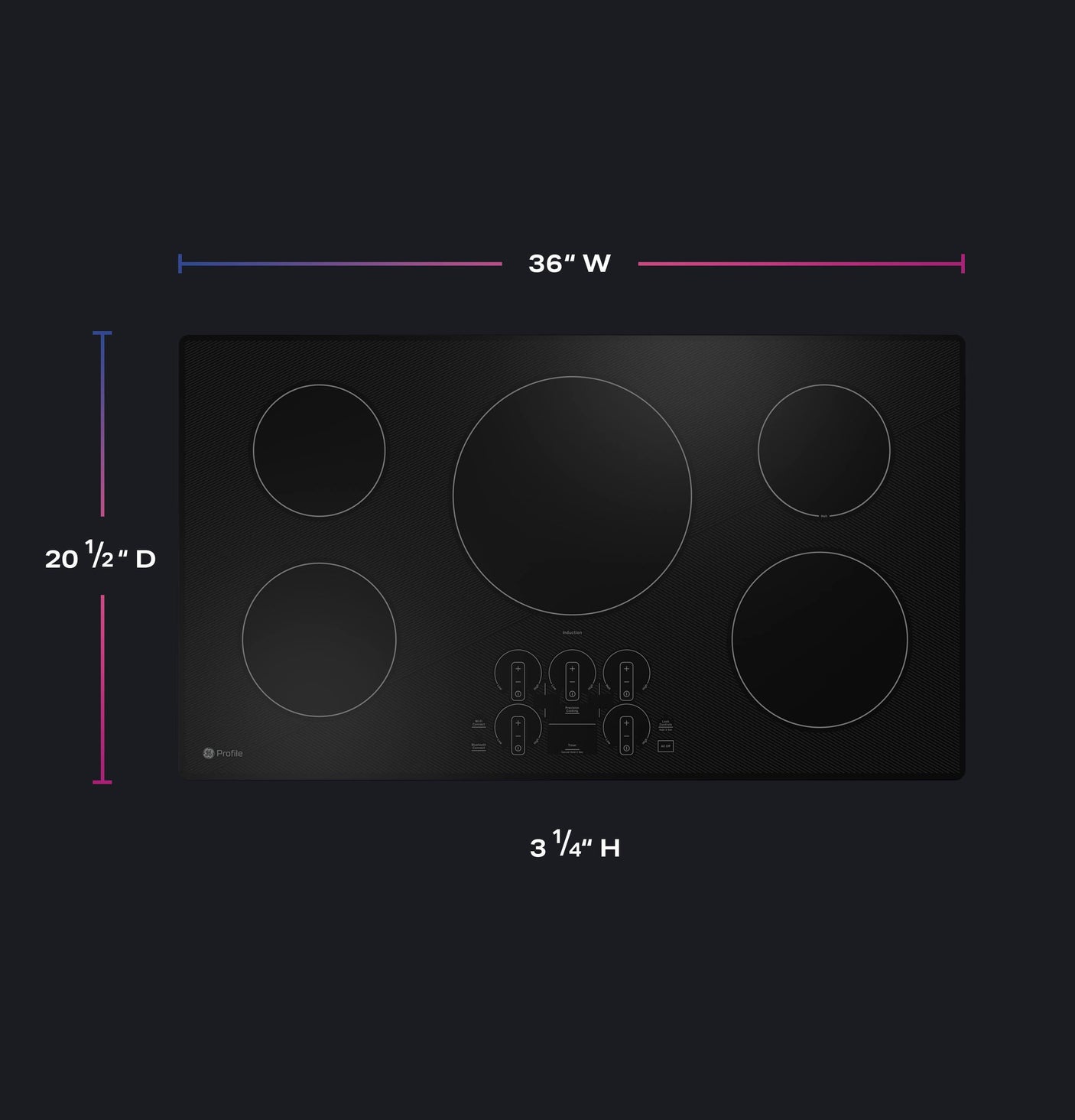 GE Profile™ 36" Built-In Touch Control Induction Cooktop