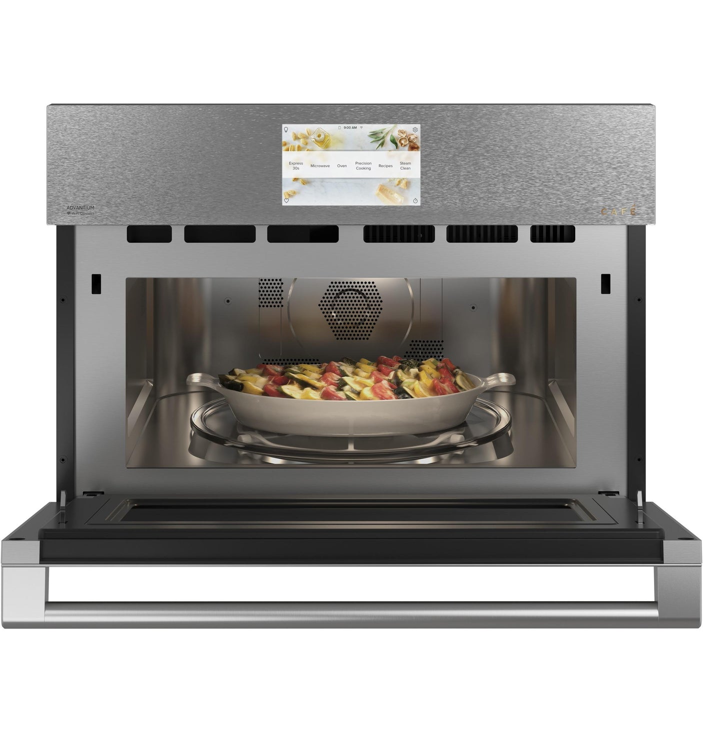Café™ 27" Smart Five in One Oven with 120V Advantium® Technology in Platinum Glass