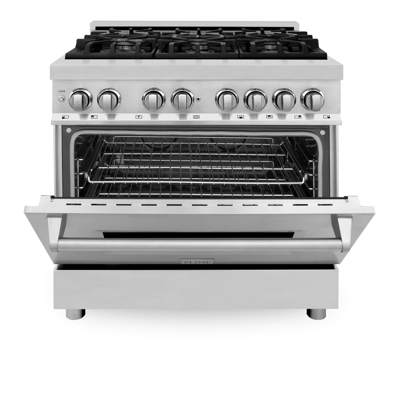 ZLINE 36 in. Dual Fuel Range with Gas Stove and Electric Oven in Stainless Steel (RA36) [Color: Stainless Steel]