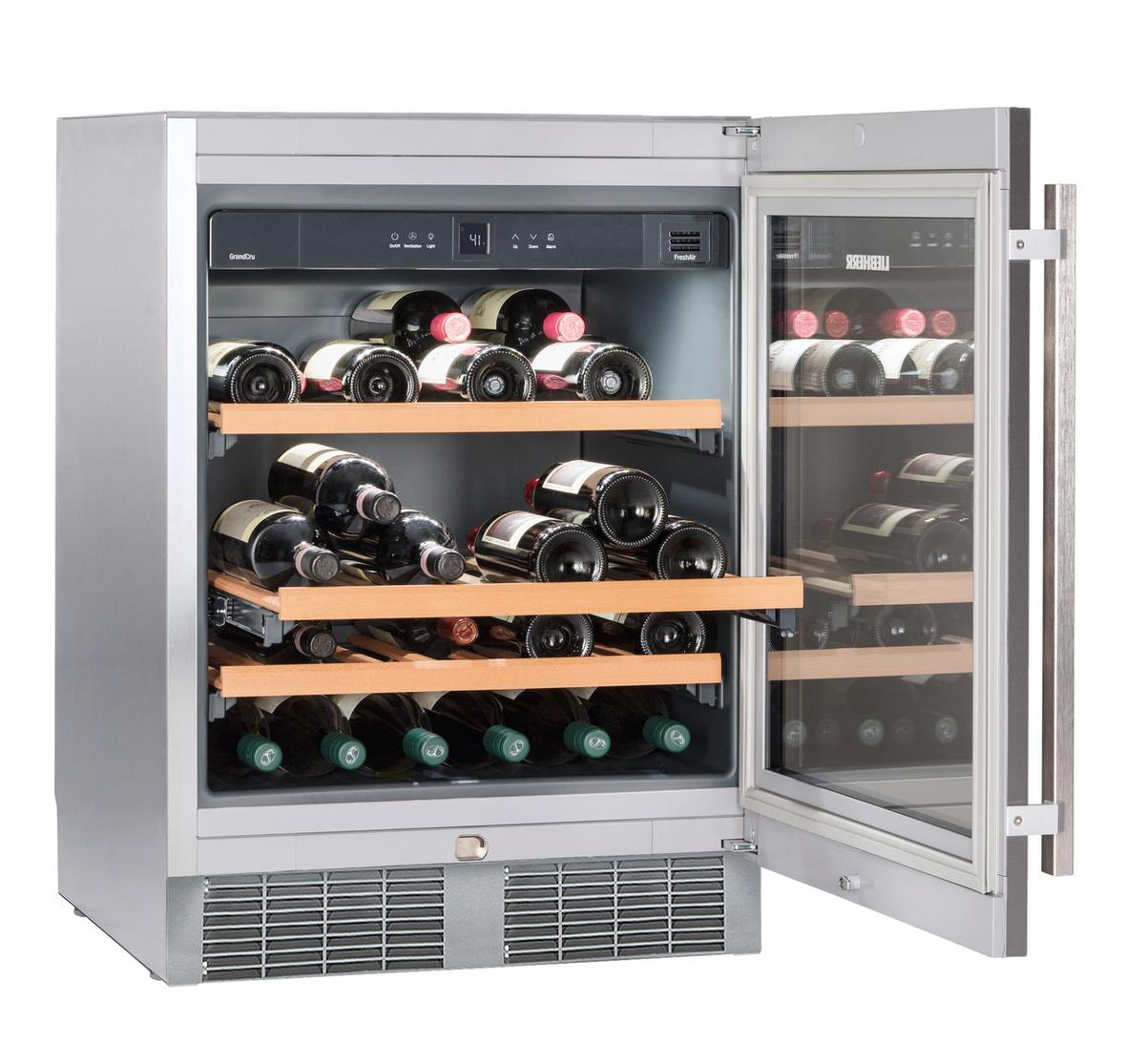 Under-worktop wine storage fridge