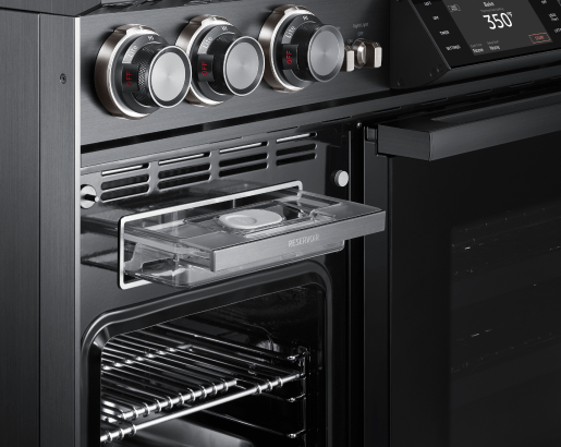 48" Pro Dual-Fuel Steam Range, Graphite Stainless Steel, Natural Gas