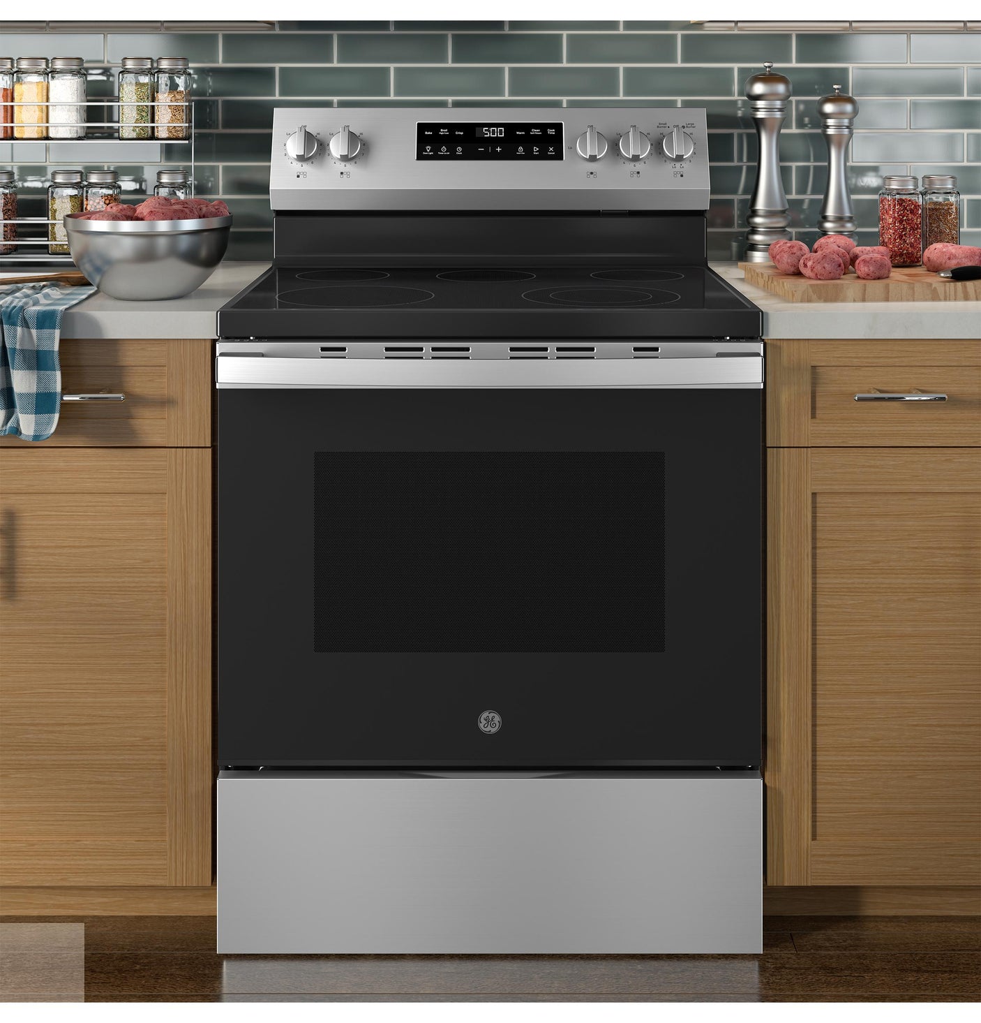 GE® 30" Free-Standing Electric Range with Crisp Mode