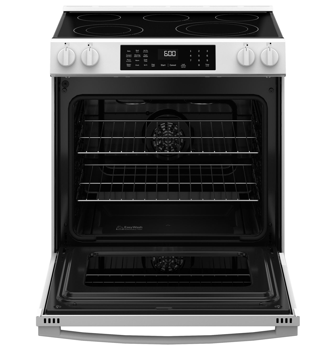 GE® 30" Slide-In Electric Convection Range with No Preheat Air Fry and EasyWash™ Oven Tray