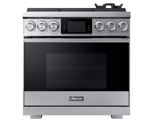 36" Pro Gas Range, Silver Stainless Steel, Natural Gas